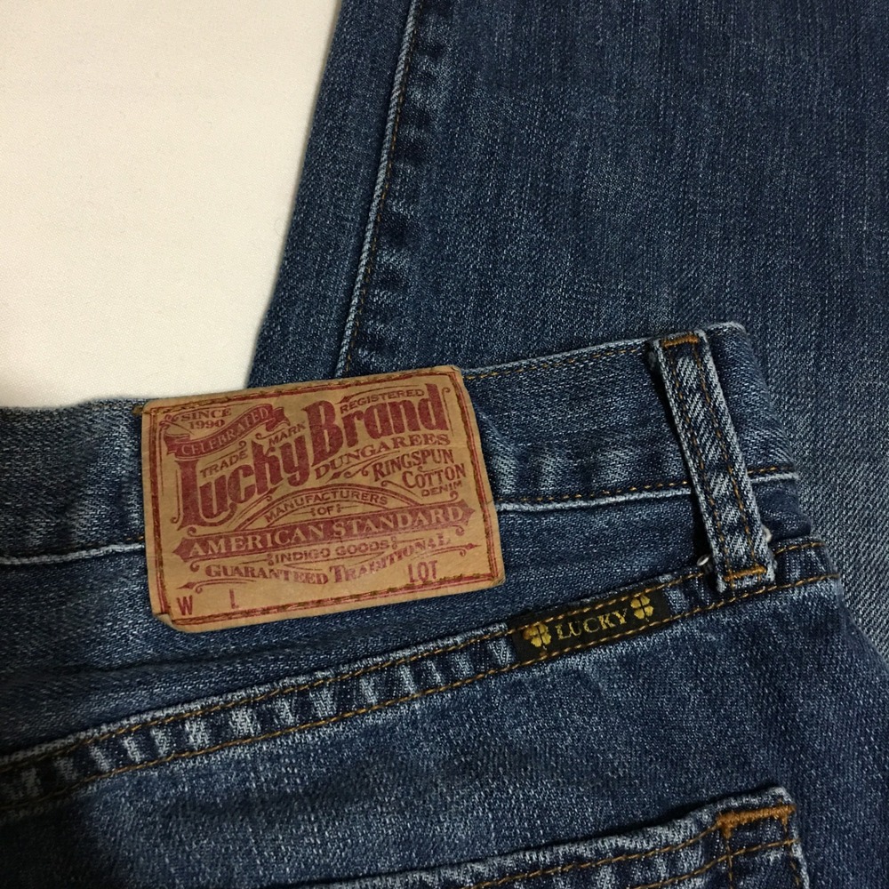 Lucky Brand Jeans Mens Size 36 Blue Straight Leg - Picture 6 of 10